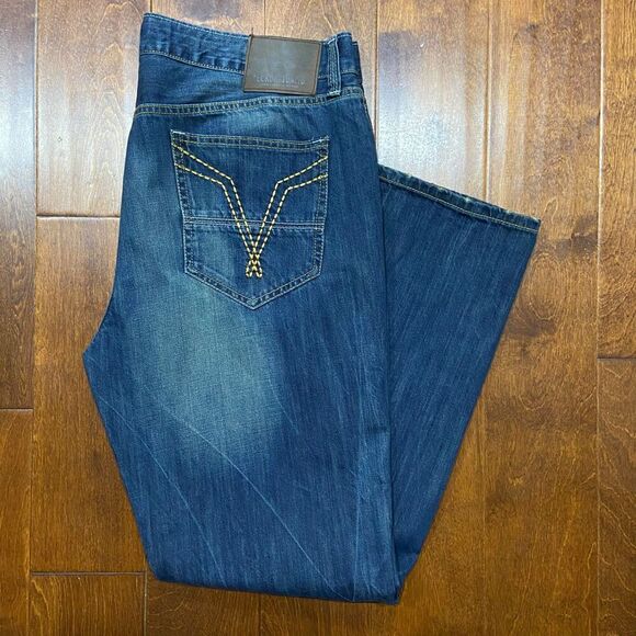 Ecko Unltd. Vintage Y2K Straight Leg Distressed Denim Blue Jeans Size 38 x 32 - Picture 10 of 10